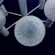 Chandelier metal chrome glass balls space age sputnik midcentury 70s