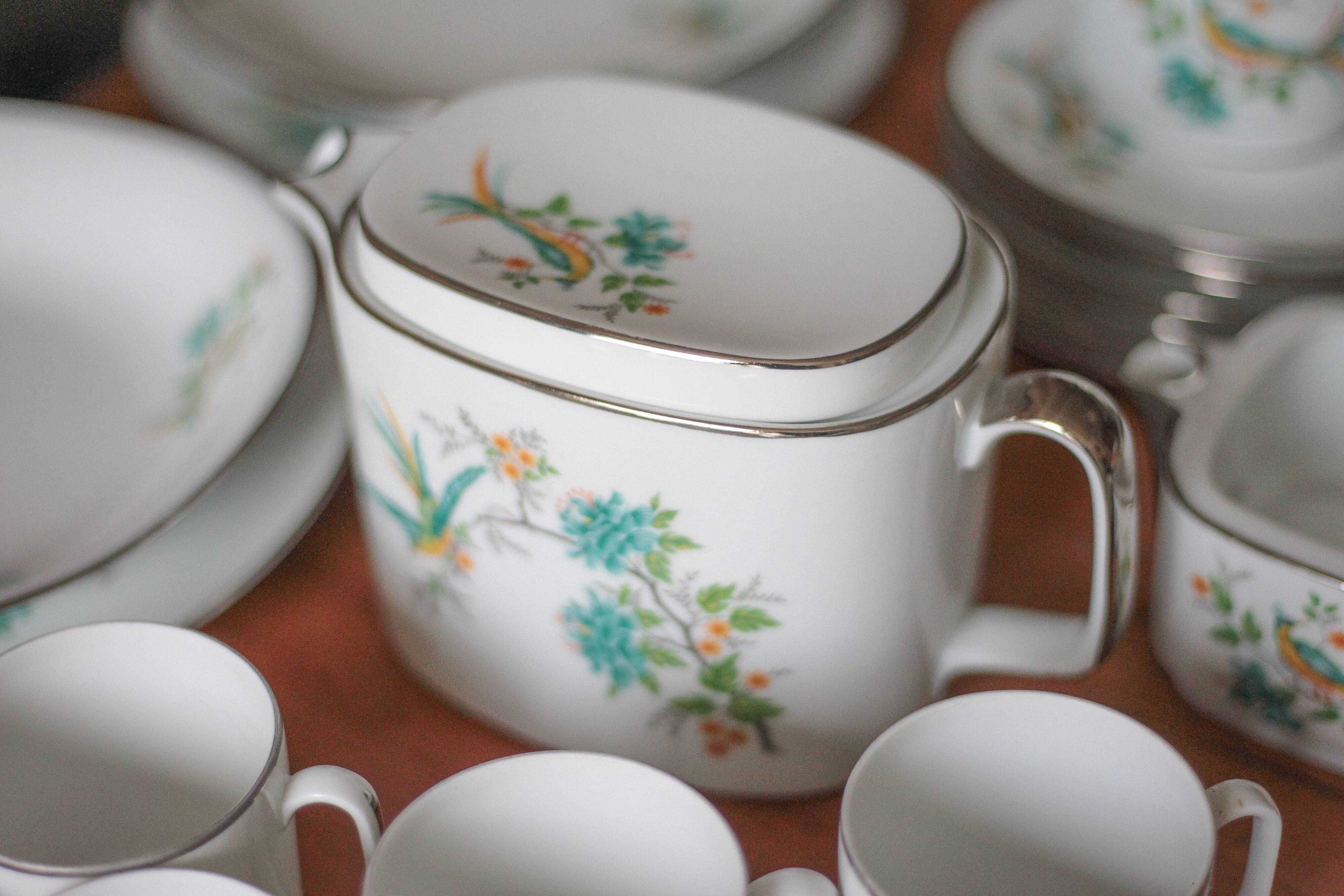 Limoges porcelain table service J.R.S Paradise bird, decor