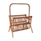 Rattan magazine holder - 70s