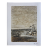 Pierre skira, a lock, 1978. original lithograph signed in pencil.