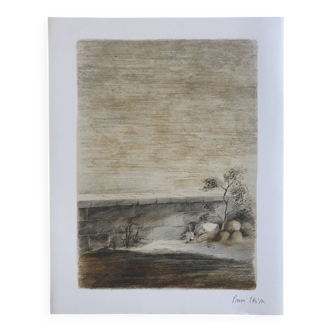 Pierre skira, a lock, 1978. original lithograph signed in pencil.