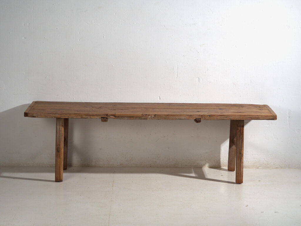Antique solid wood bench table – Shandong, circa 1930