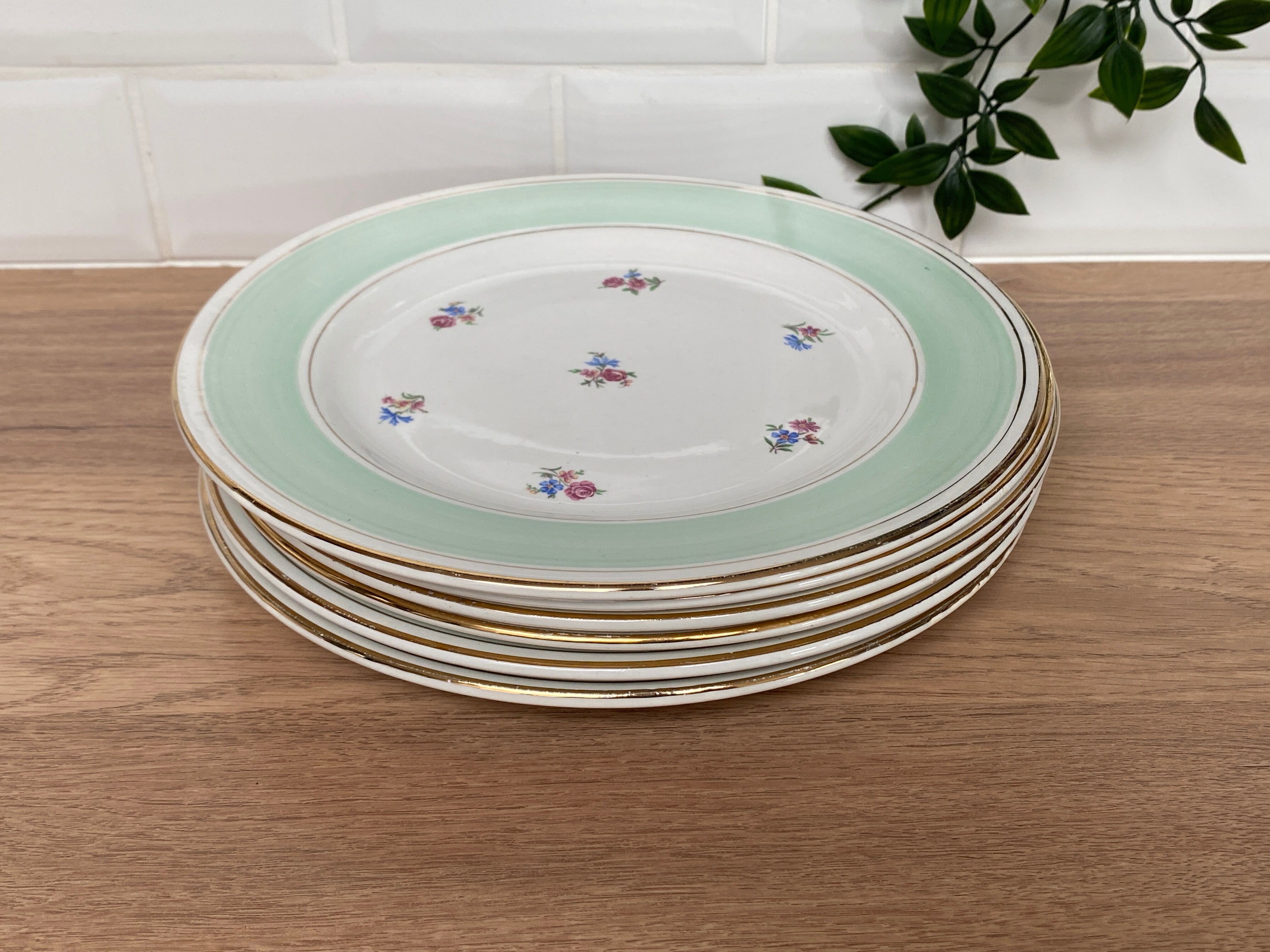 Set of 6 flat plates l'Amandinoise