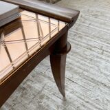 60s coffee table with pink mirror