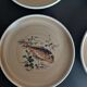 Assiettes à poisson série de six grès Sarreguemines modèle Granville