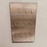 George Jensen key hanging board in brushed steel in classic Danish design.