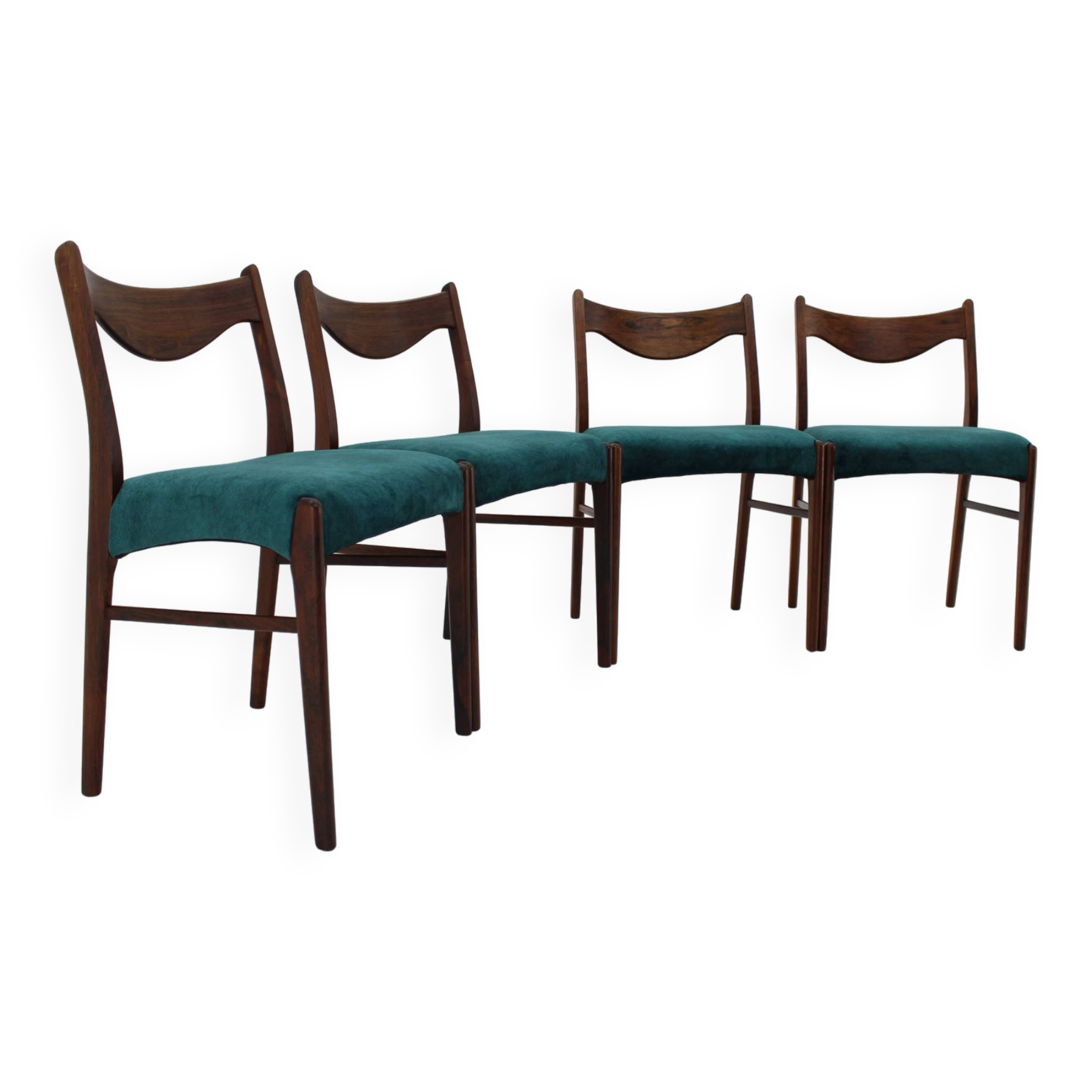 1960s Arne Wahl Iversen Set of Four Dining Chairs for Glyngøre Stolefabrik, Denmark