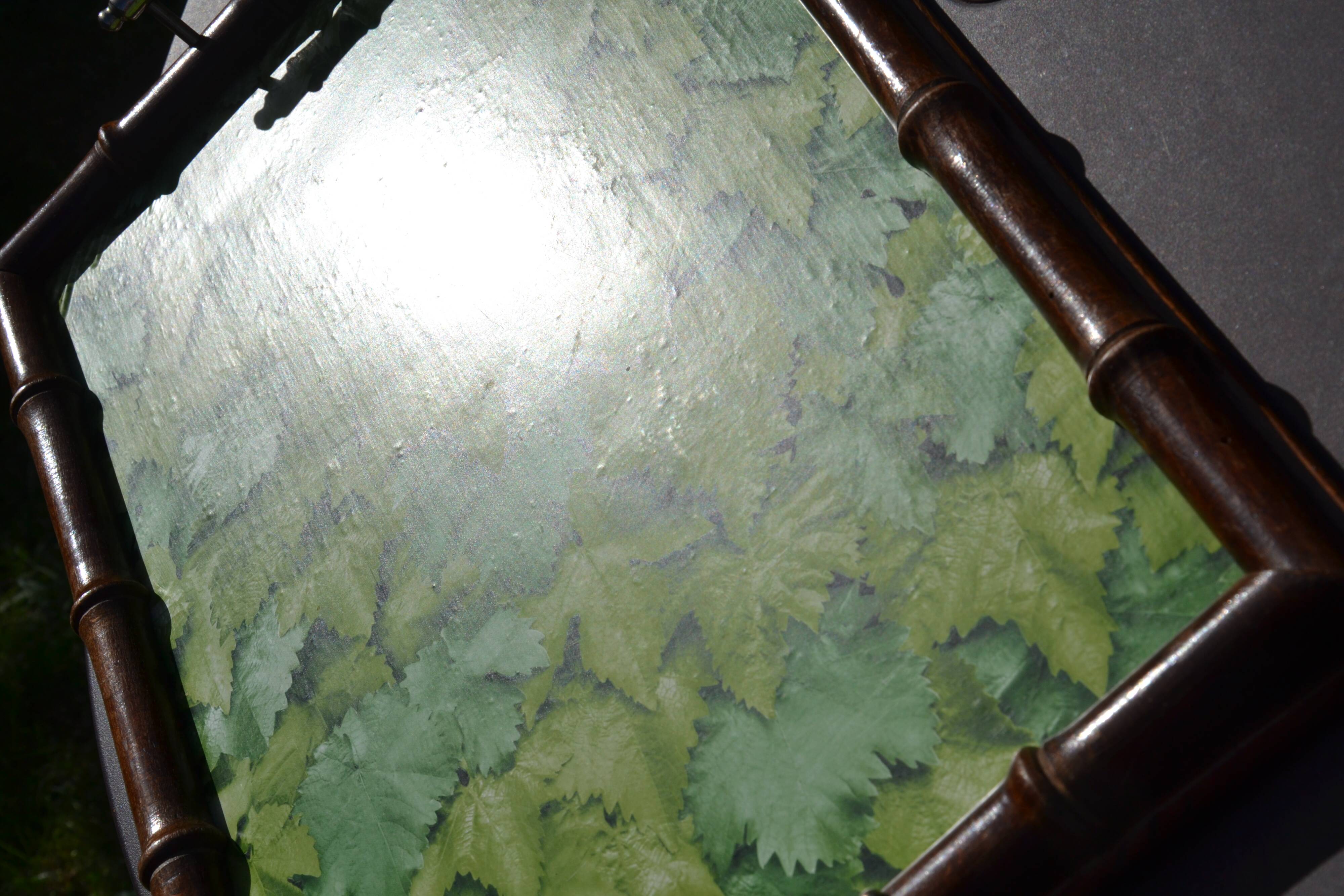 Plateau en bois imitation bambou