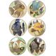 Série de 6 assiettes Puigdemont motifs poissons