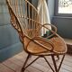60's rattan fan chair