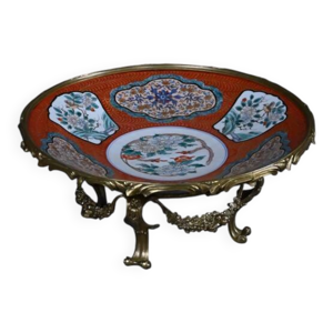 Grande coupe en porcelaine - monture