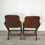 Folding chairs in US armed wood