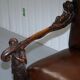 Carved Walnut Baroque Venetian Bench with Leather