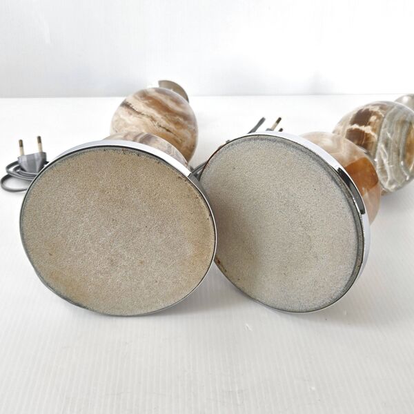 Paire de lampes oeuf vintage 1970