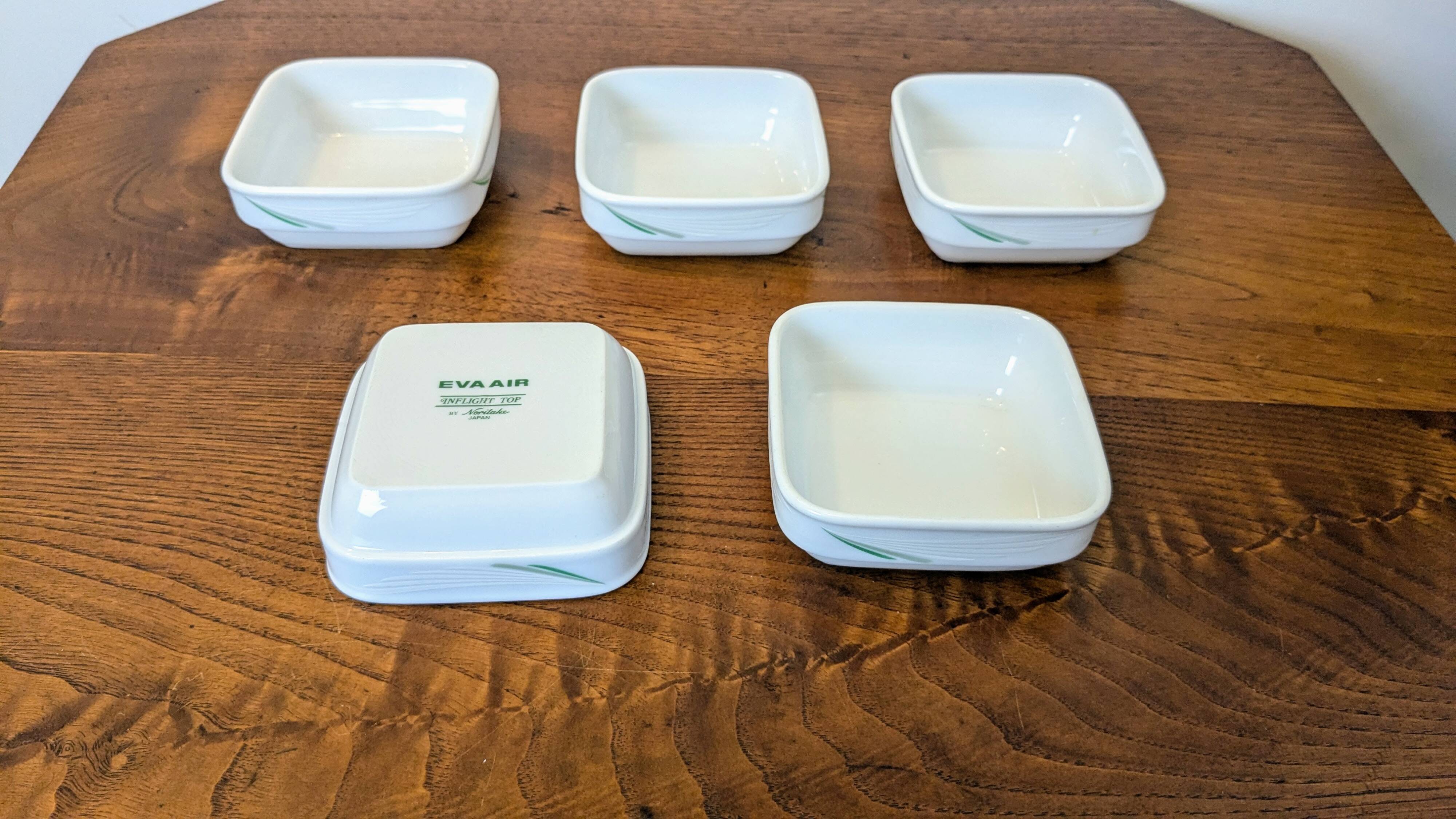 Set of 5 vintage bowls from Eva Air in porcelain from Noritake Japan
