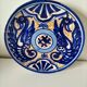 Assiette artisanale espagnole vintage (attribuée Talavera - Castille)