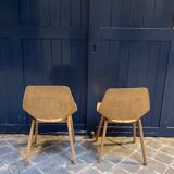 Barrel Chairs All wood Pierre Guariche ARP Steiner x2