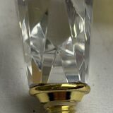 Empty art deco perfume bottle in amber crystal