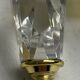 Empty art deco perfume bottle in amber crystal
