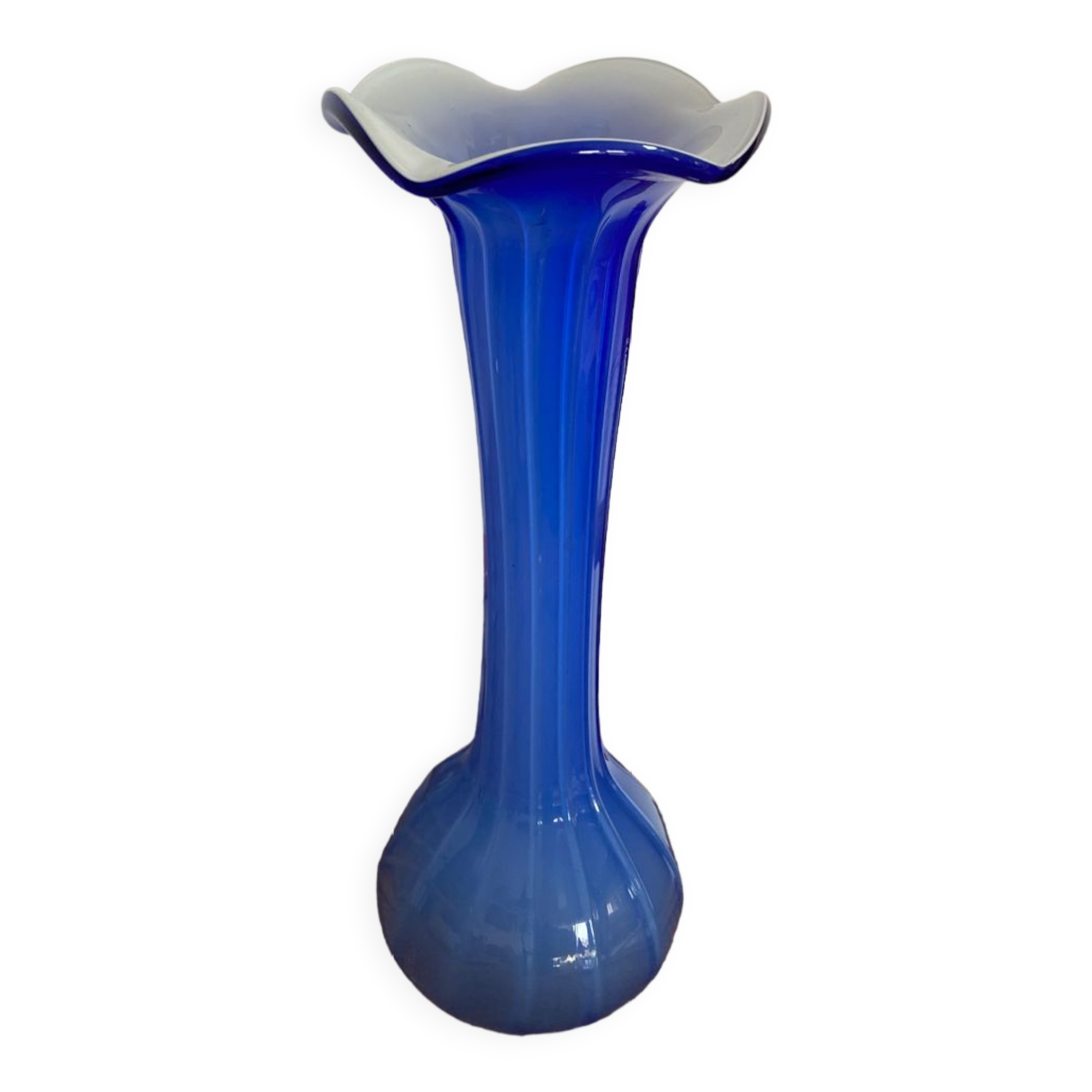 Vase beak corolla vintage blown glass
