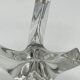 Daum France 3-branch crystal candle holder