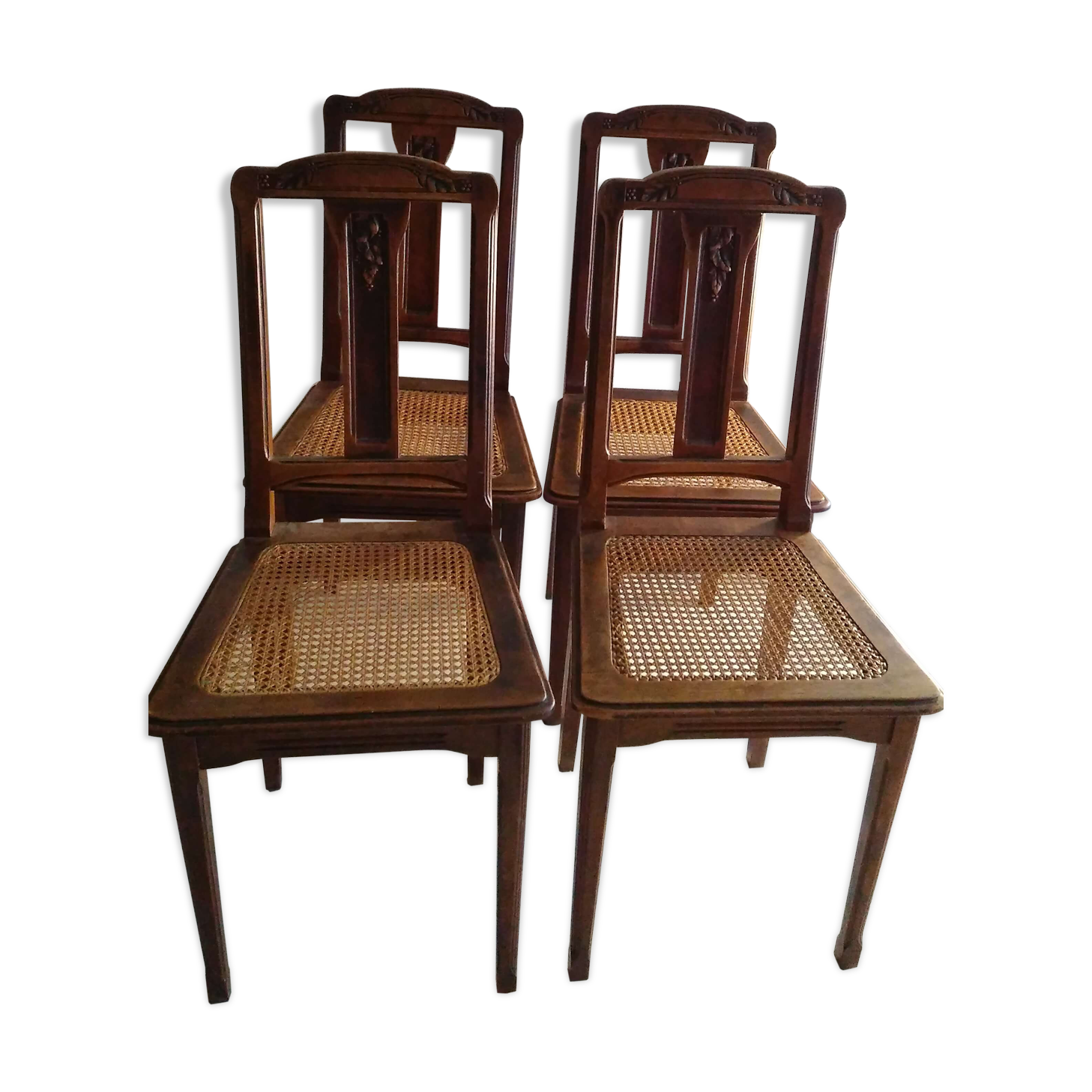 Caning Deco wood chairs