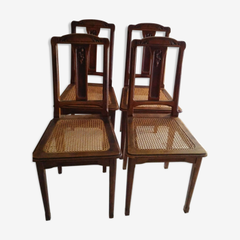 Caning Deco wood chairs