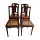 Caning Deco wood chairs