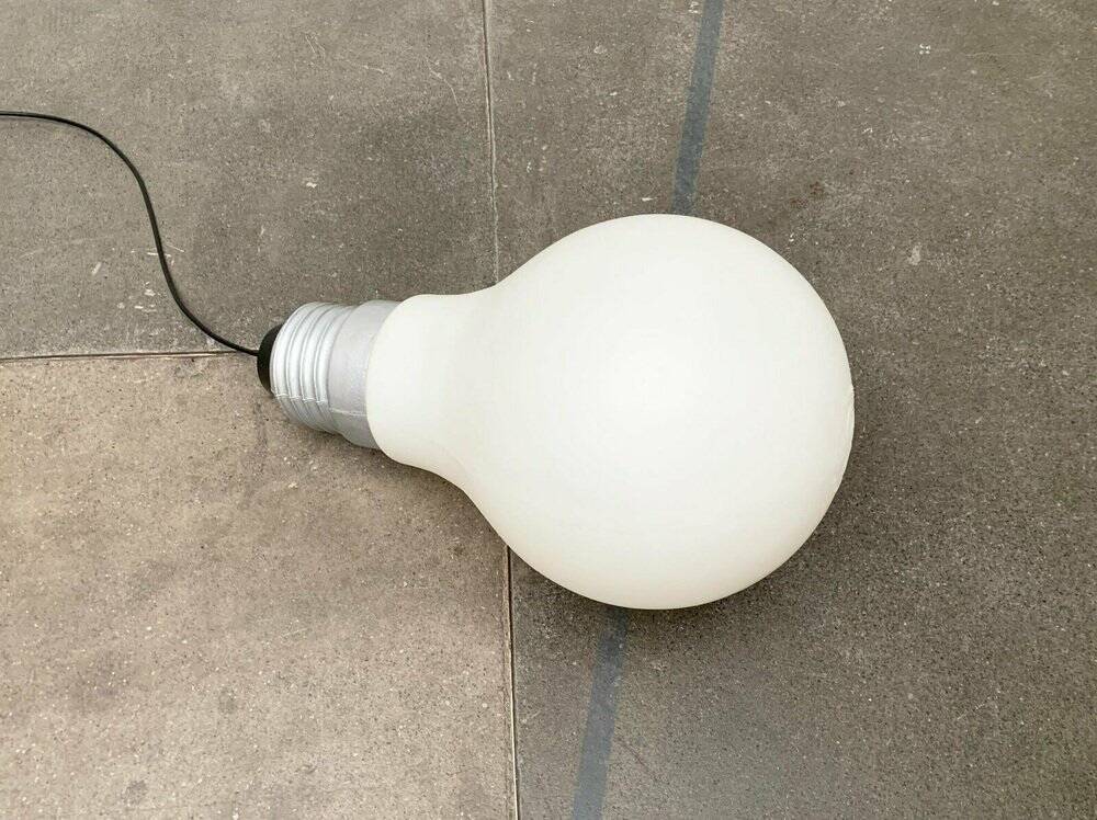 Bulb lamp, bulb on a stand or German suspension in mid-century space style by Ingo Maurer for M Design, 1960s.