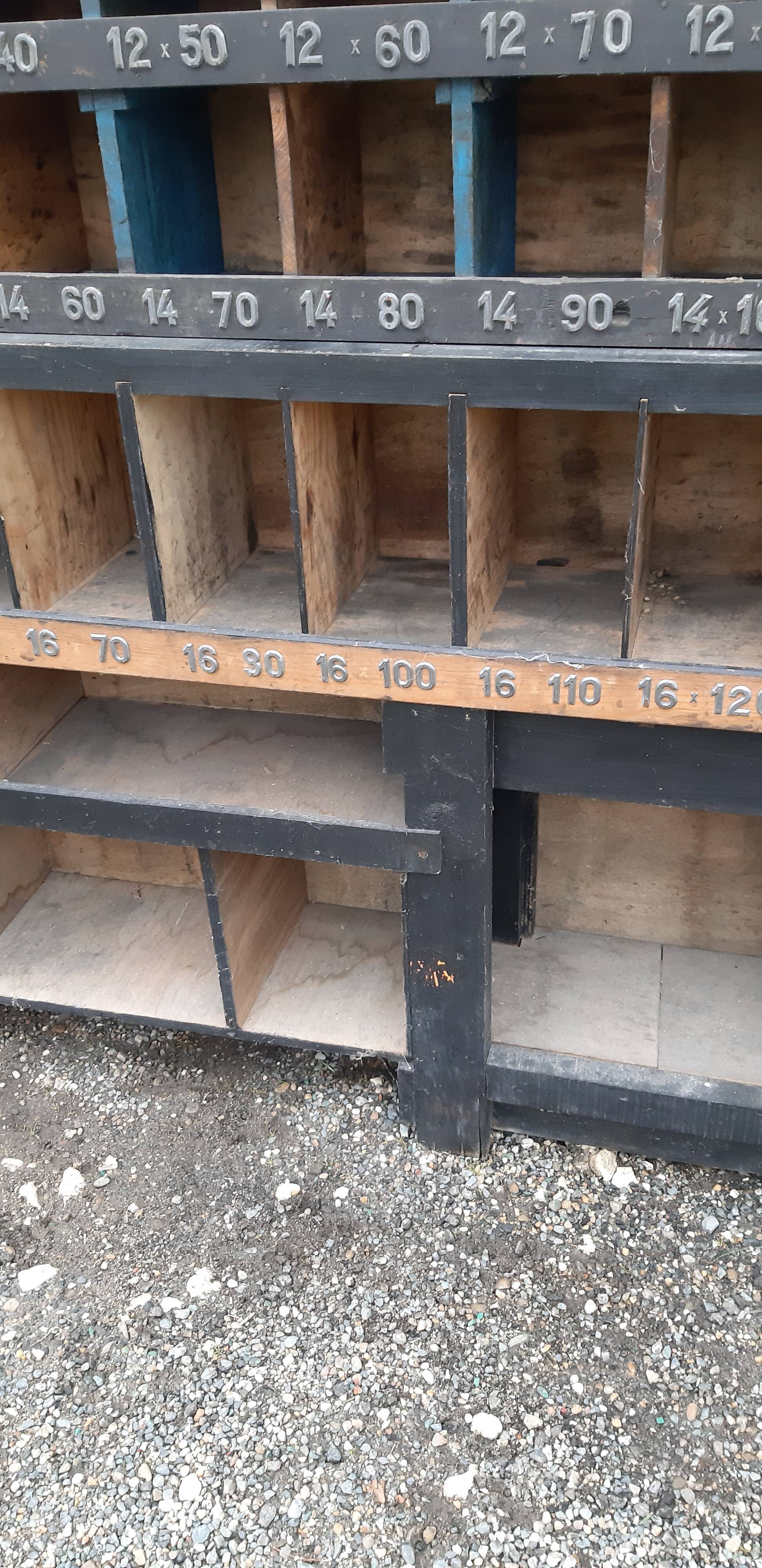 Furniture of trade wood of hardware