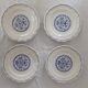 4 Plates made of GIEN camaieu blue central pattern and rinses model ROUEN