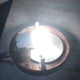 Amber moulded glass ceiling lighten circa 1960