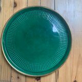 Plat en céramique vert et doré
