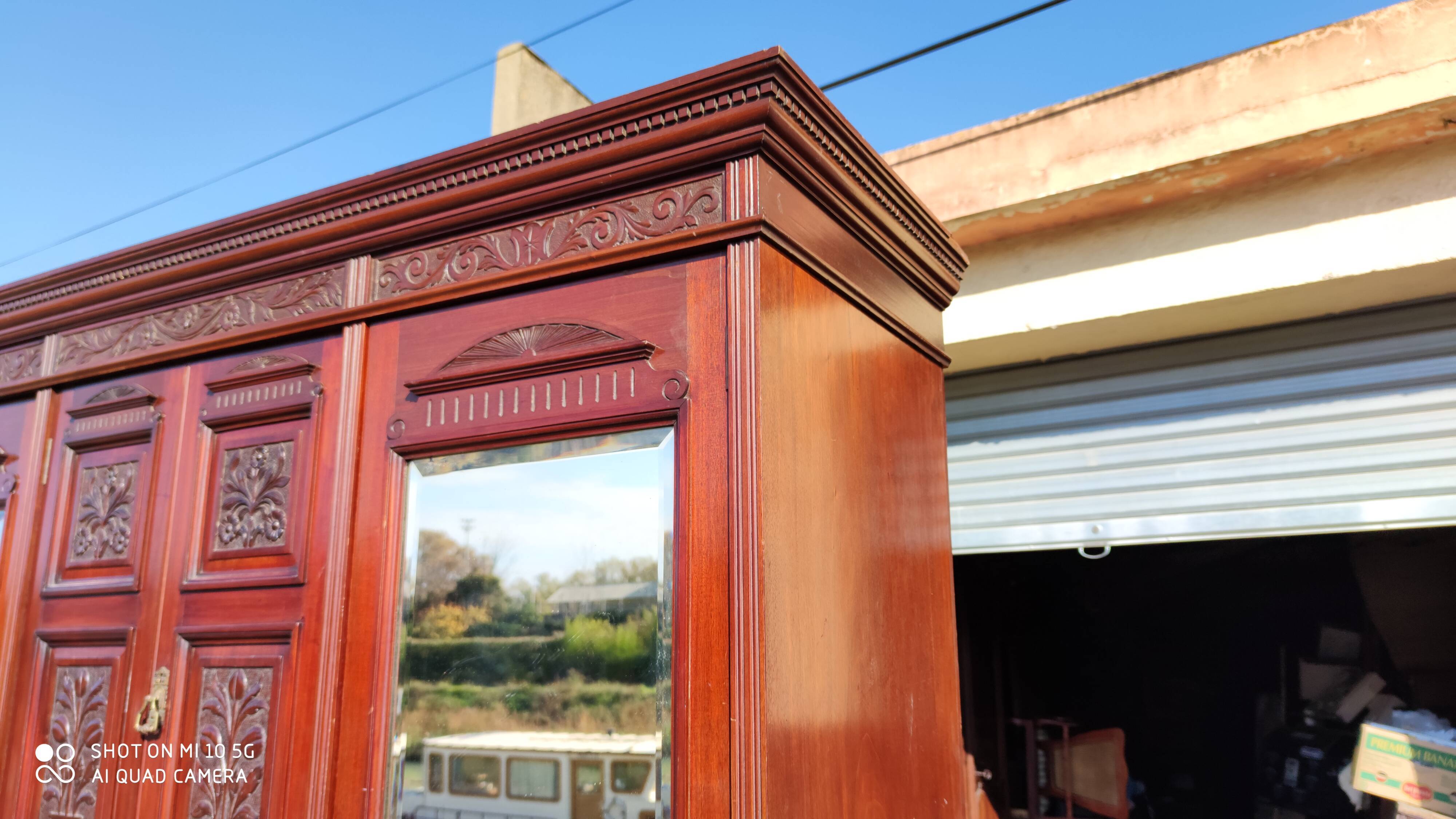 English mahogany wardrobe circa 1920
