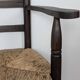 Wooden straw armchair