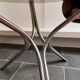 Chromed metal and smoked glass dining table, 1970