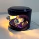 Blue night / mauve ceramic table lamp by Perdomello 70, 1970