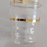 small granite glasses with gold rim