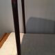 Chaise en bois et métal bordeaux