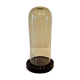 Support en bois avec globe en verre