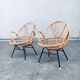 Set of Rattan Lounge Chairs attributed to Rohe Noordwolde, 1960s