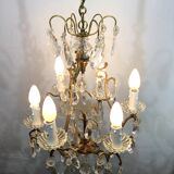 Cage Chandelier 6 Lights Bronze And Crystal