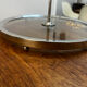 Cheese platter in glass and chrome - 1960