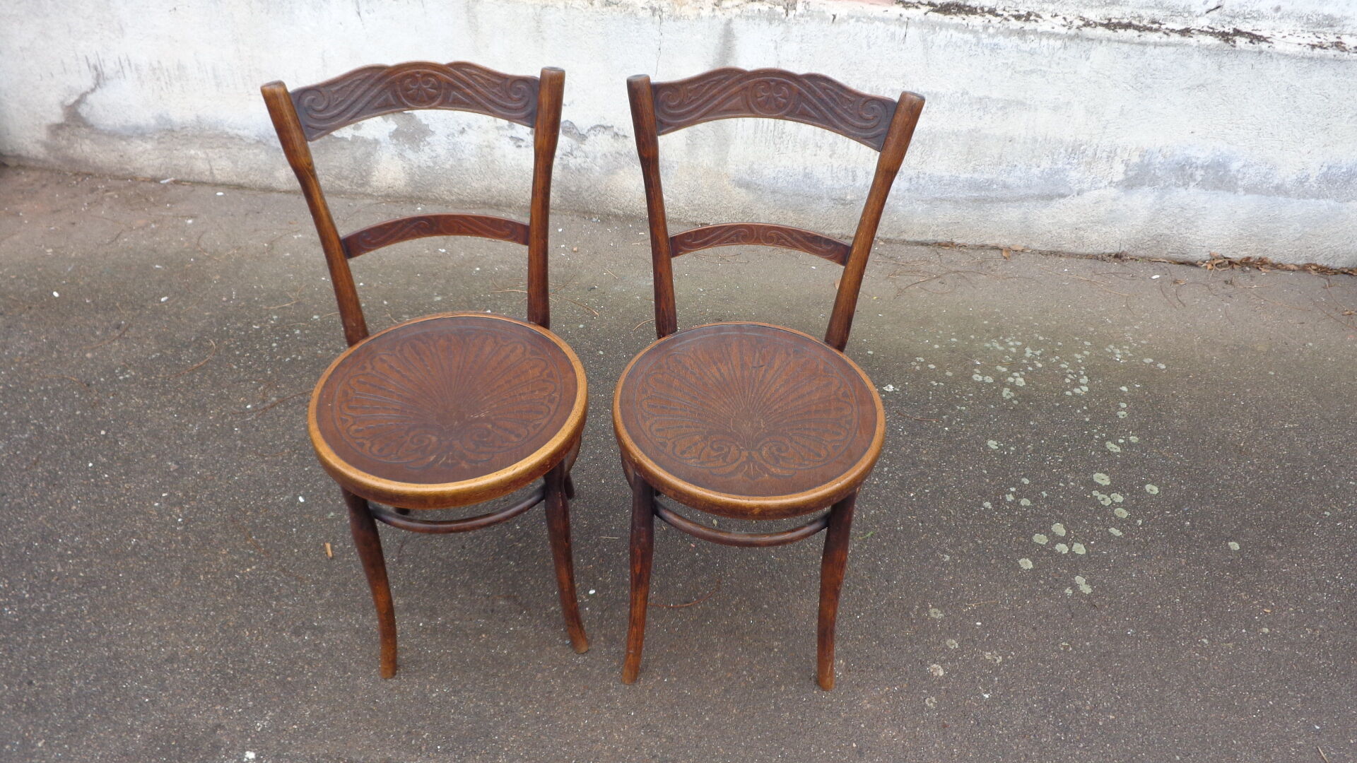 Duo of kohn bistro chairs