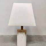 Italian vintage travertine table lamp 1970