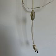 Scandinavian "accordion" or "scissors" wall light in white lacquered wood from the 60s and 70s