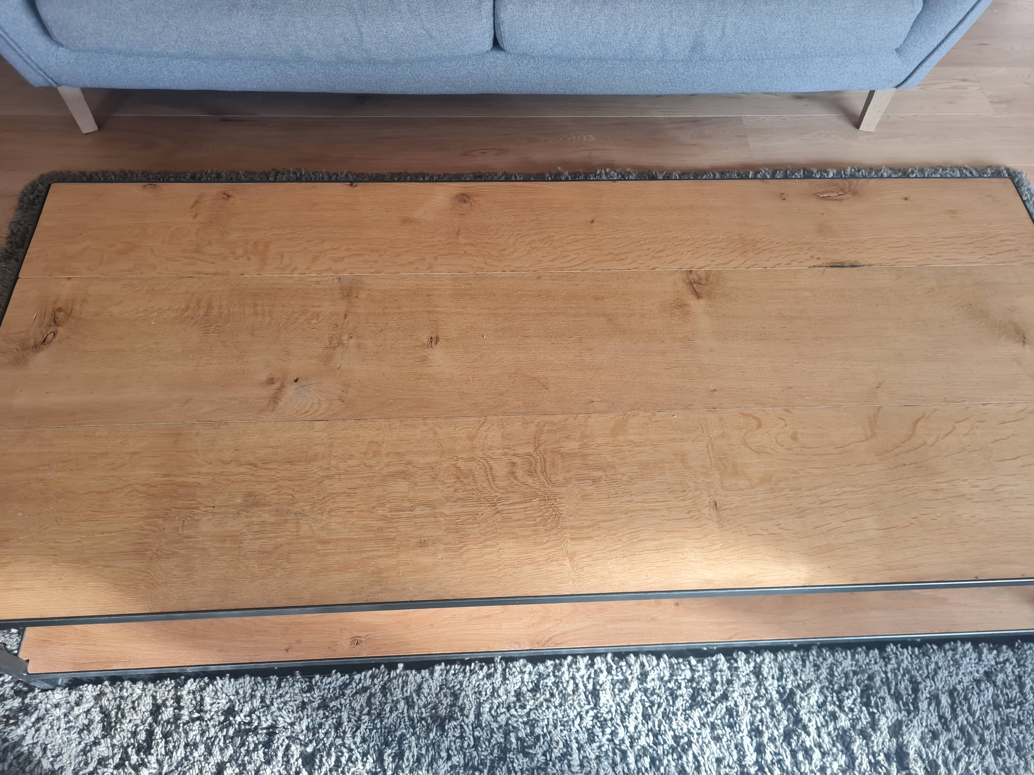 Rectangular wooden coffee table