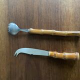 Set of bamboo handle cutlery