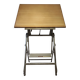 Vintage industrial drawing table UNIC – L. Sautereau – adjustable mechanism