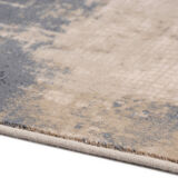 2.4x3.4 m Blue and beige wool rug